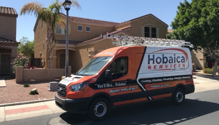 Hobaica Services truck in Phoenix, AZ