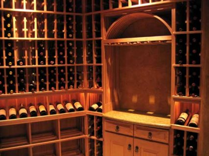 A Custom Wine Cellar In Phoenix Installed by Hobaica Services